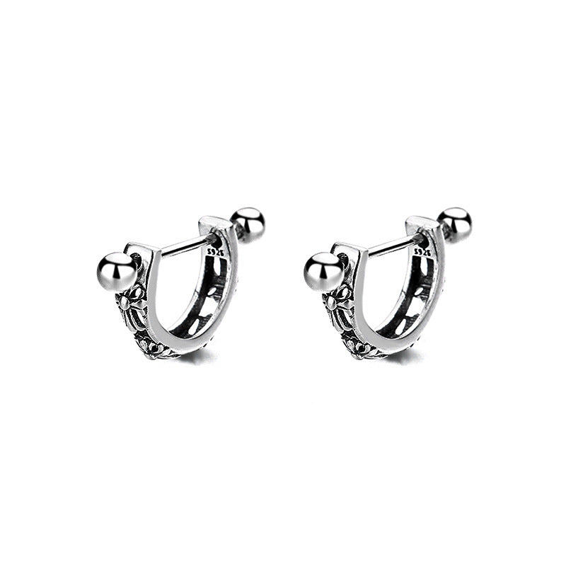 925 Sterling Silver Fashion Screw Back Stud Earrings