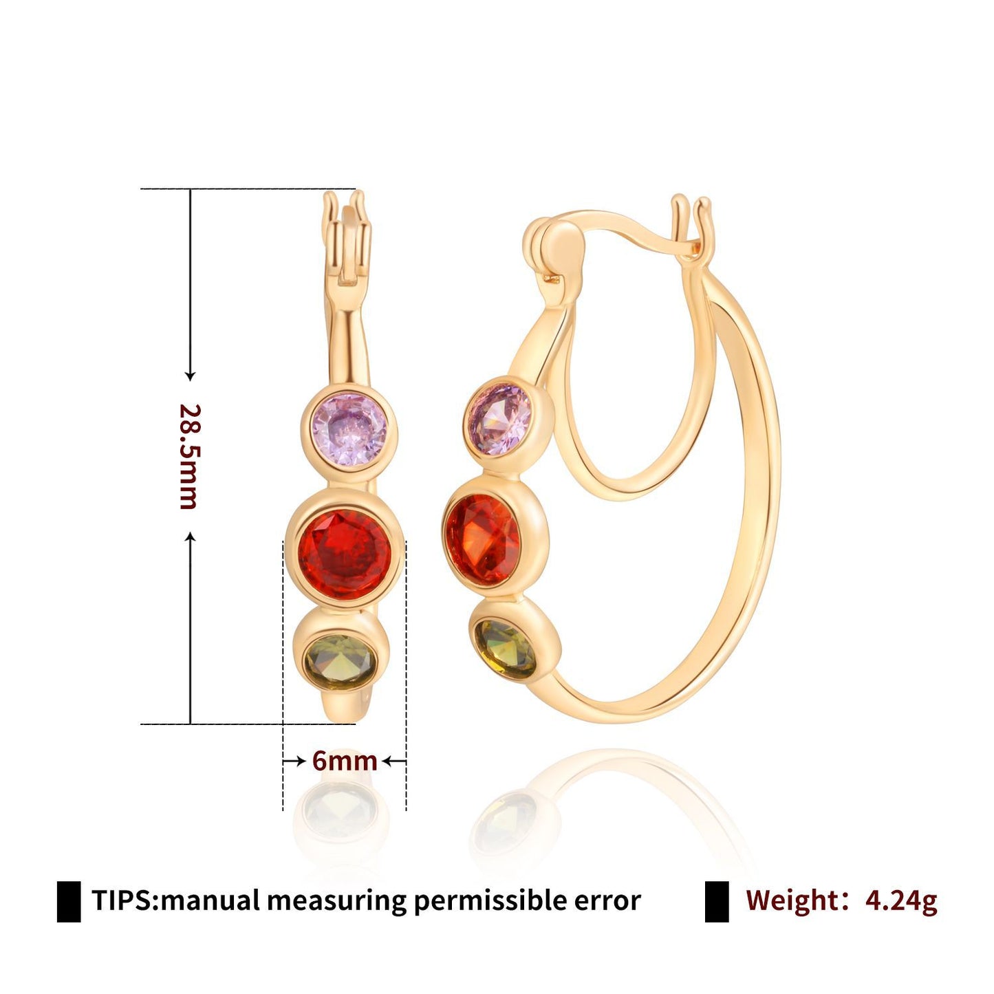 Brass With Plated Fashion Jewelry Earrings