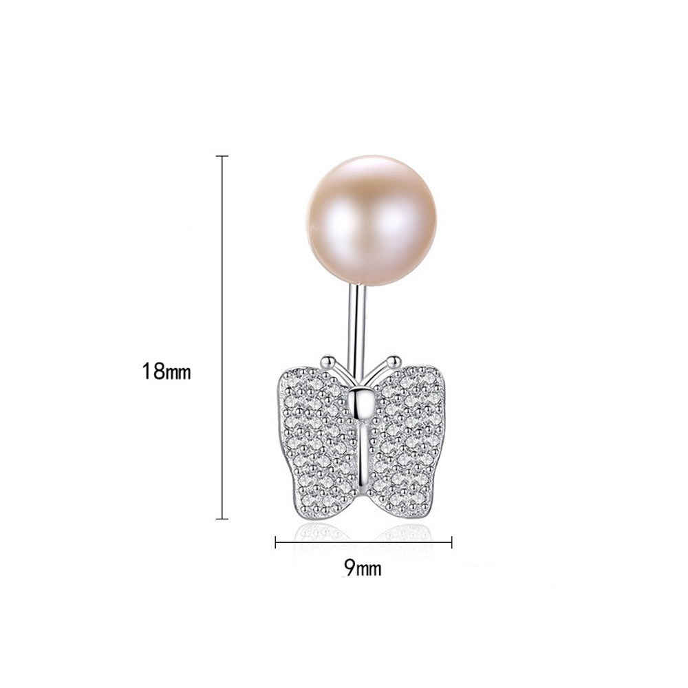 Pendientes colgantes de perla natural de plata de ley 925, joyería de moda, regalo para mujeres y niñas.