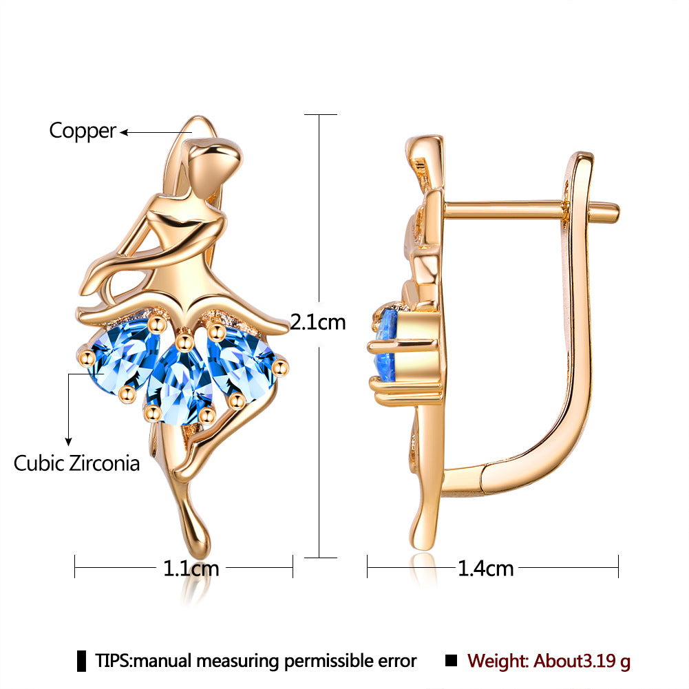 Brass With Plated Fashion Jewelry Earrings