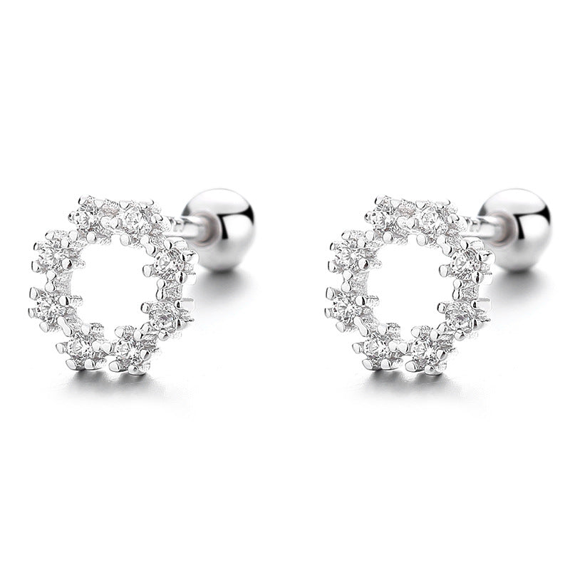 925 Sterling Silver Screw Back Stud Earrings