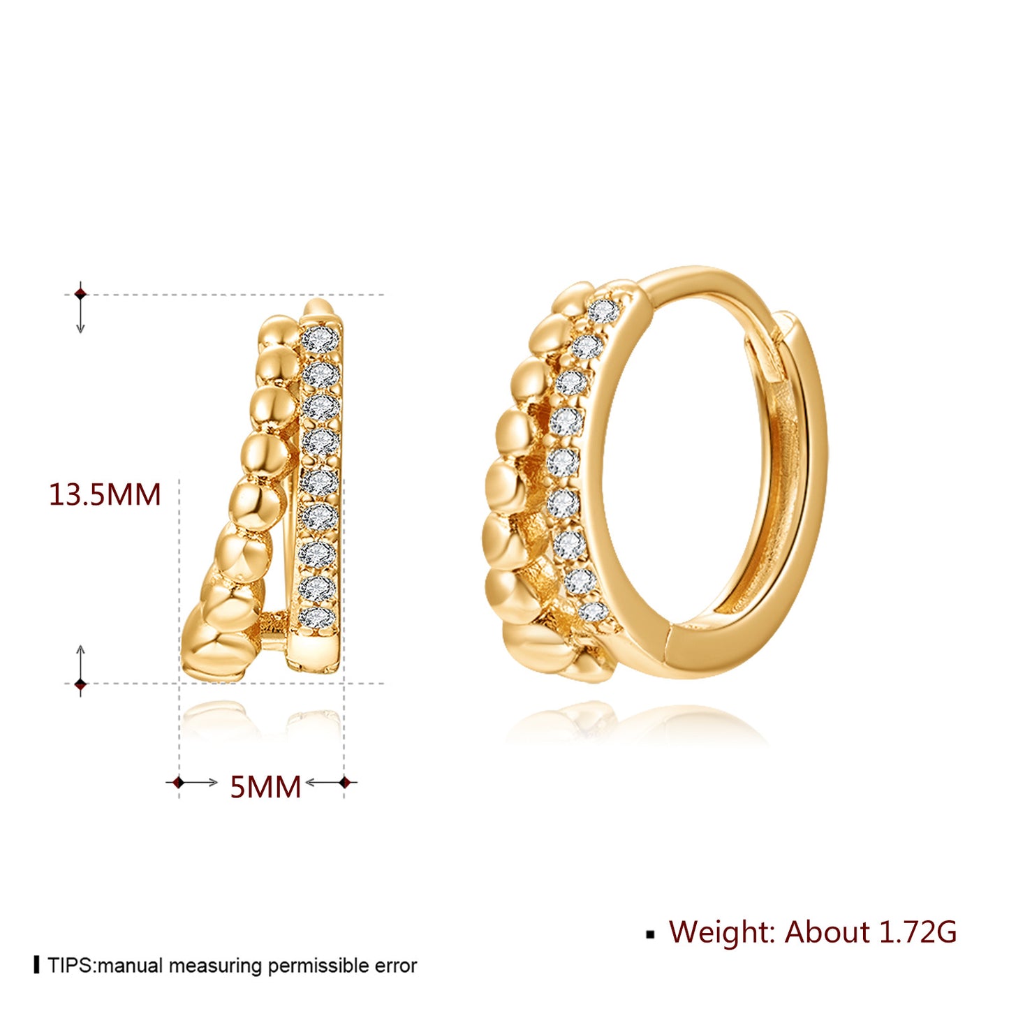 Brass With Plated Fashion Jewelry Earrings