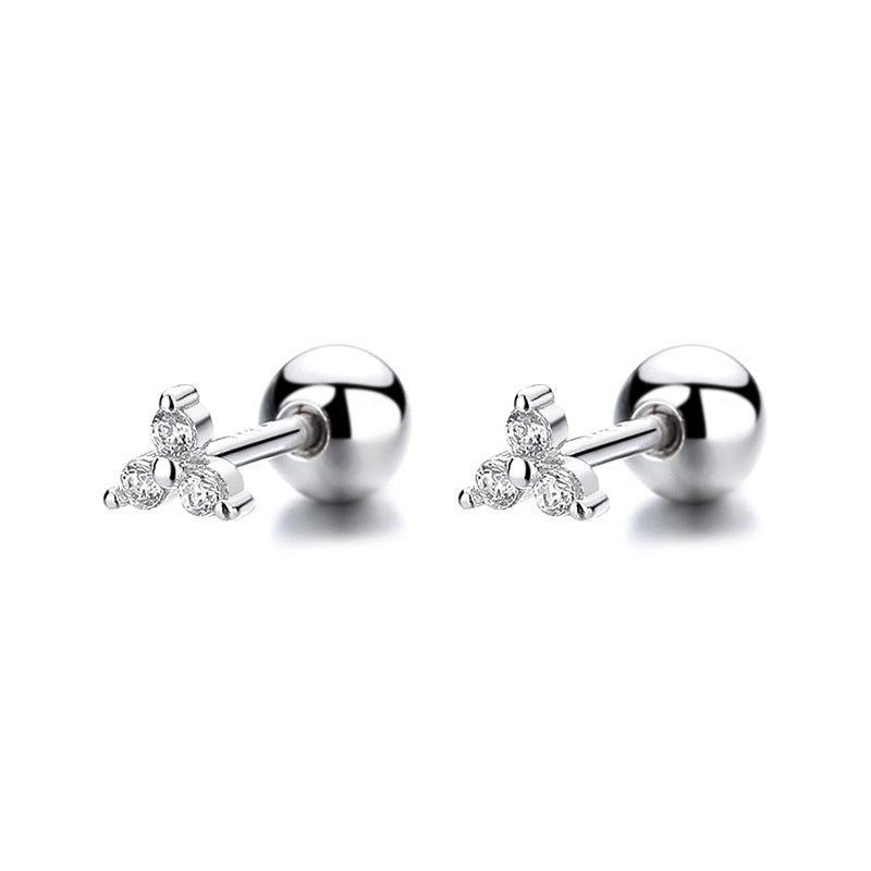 925 Sterling Silver Screw Back Stud Earrings