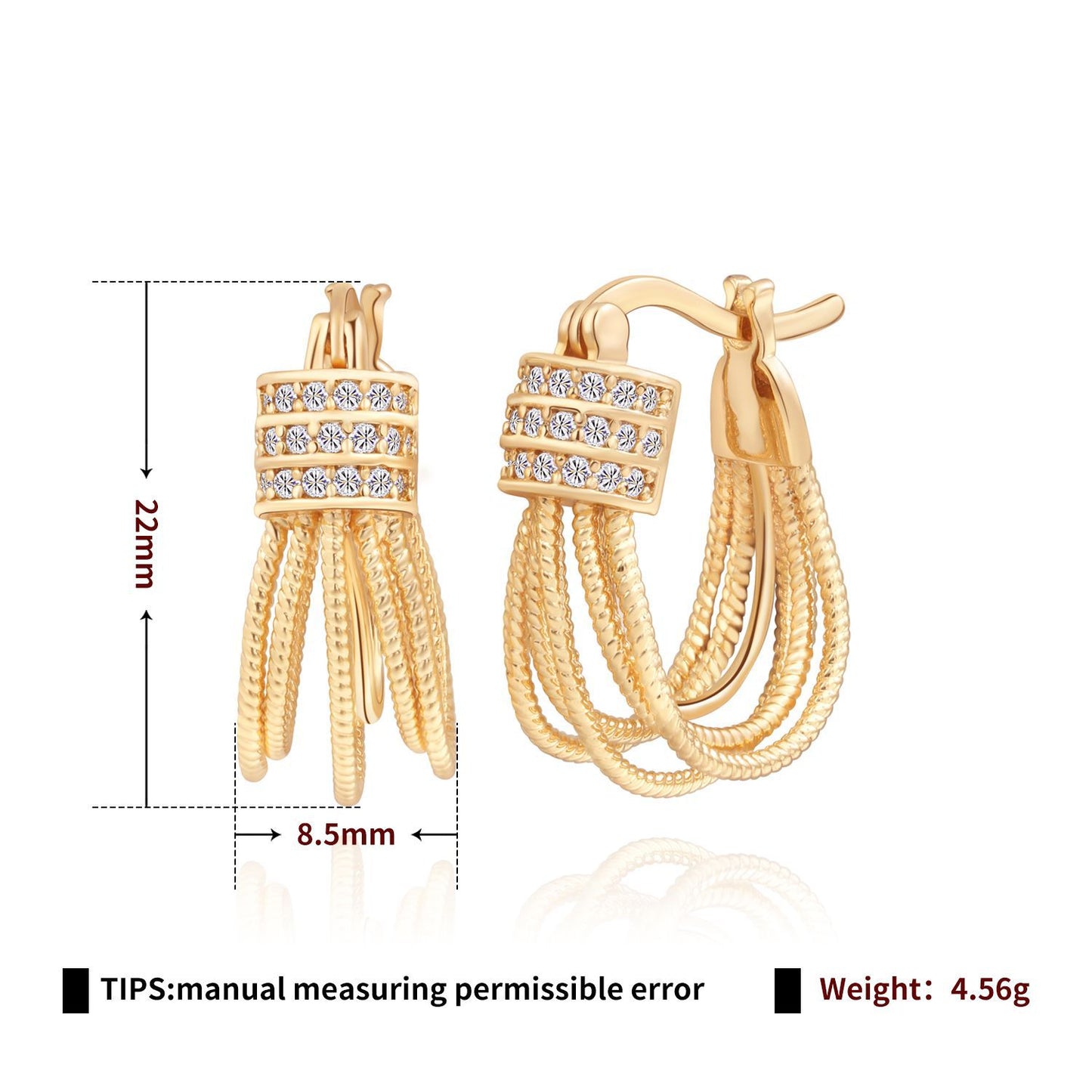 Brass With Plated Fashion Jewelry Earrings