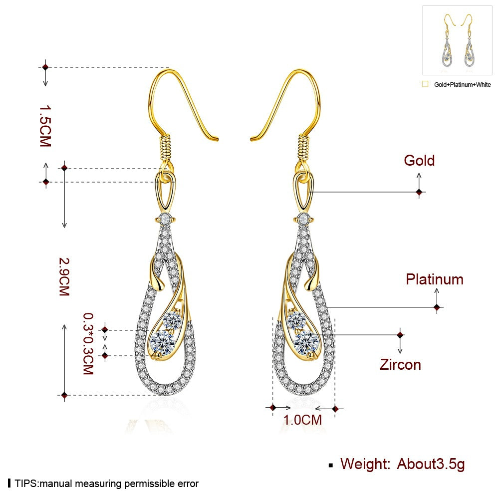 Brass With Plated Fashion Jewelry Earrings