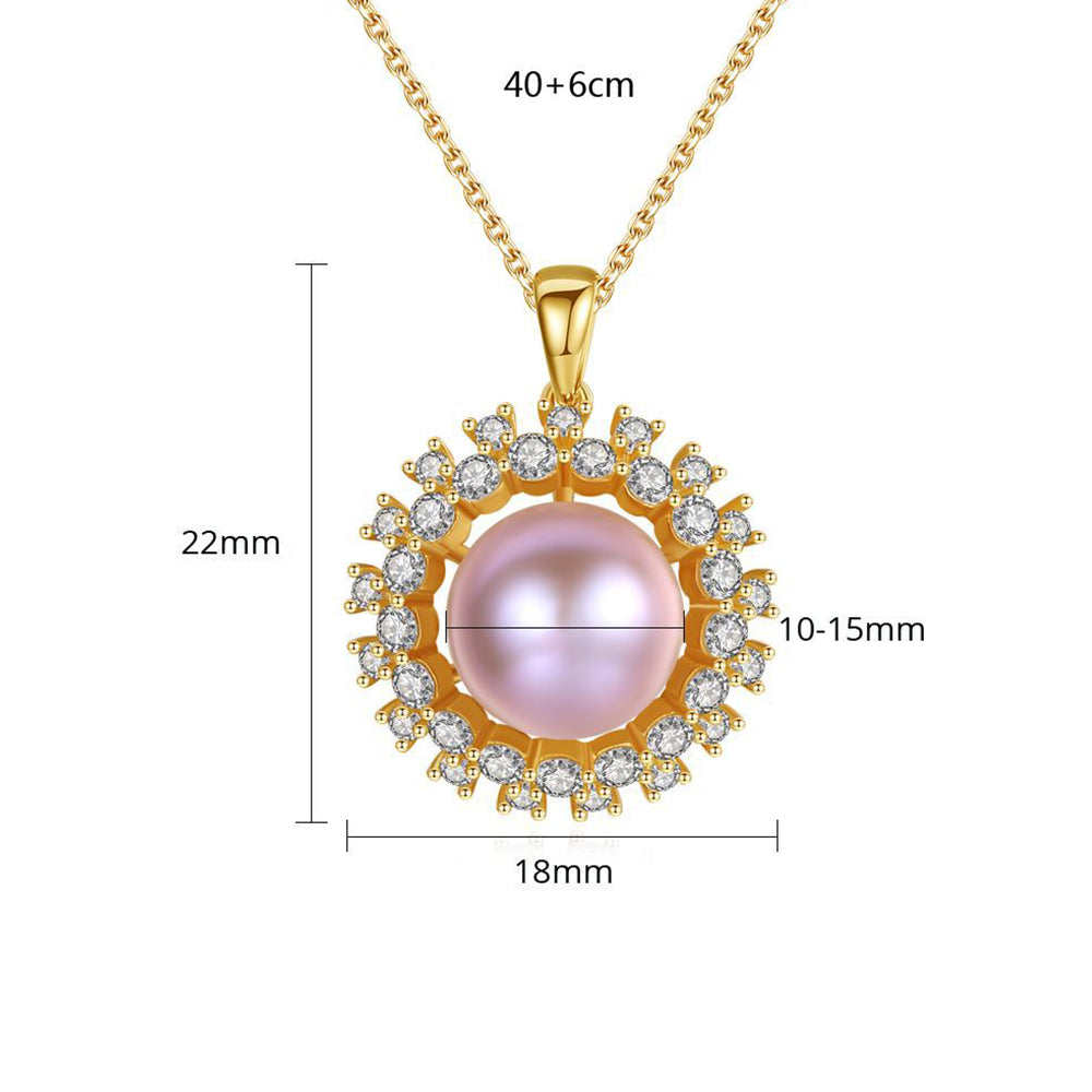 925 Sterling Silver Natural Pearl Drop Necklace Fashion Jewelry Gift for Women Girls