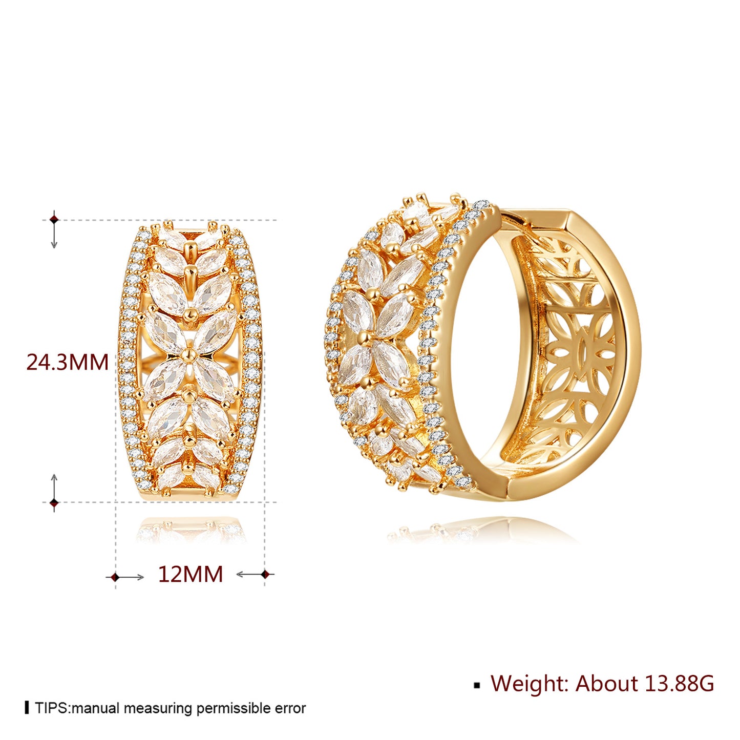 Brass With Plated Fashion Jewelry Earrings