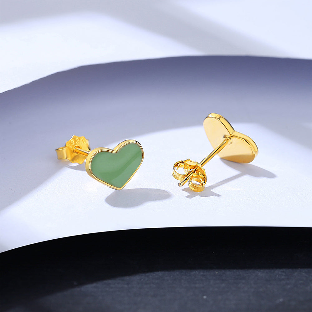 925 Sterling Silver Heart Earrings Fashion Jewelry Gift for Women Girls
