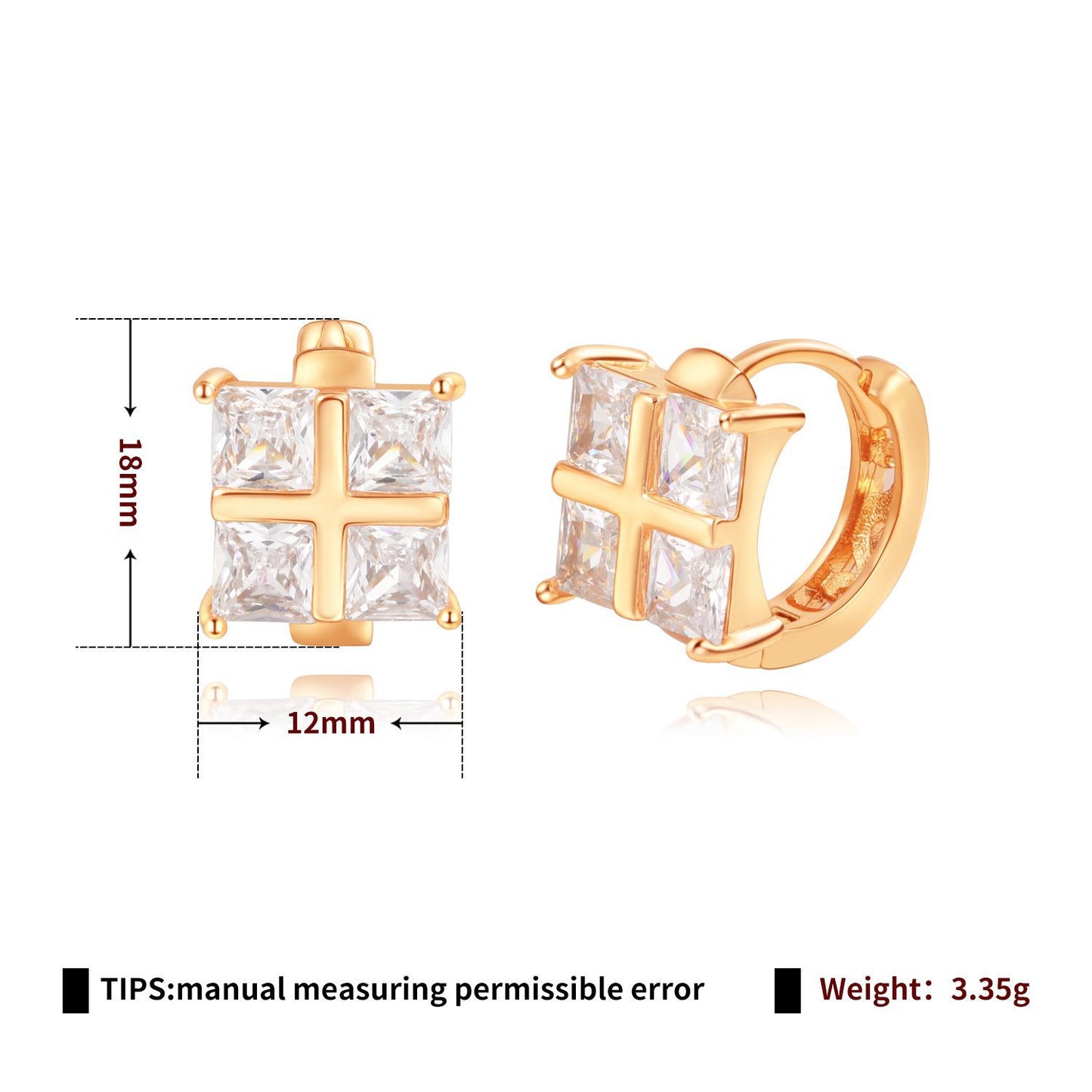 Brass With Plated Fashion Jewelry Earrings