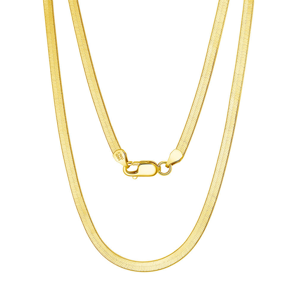 925 Sterling Silver Flat Snake Chain
