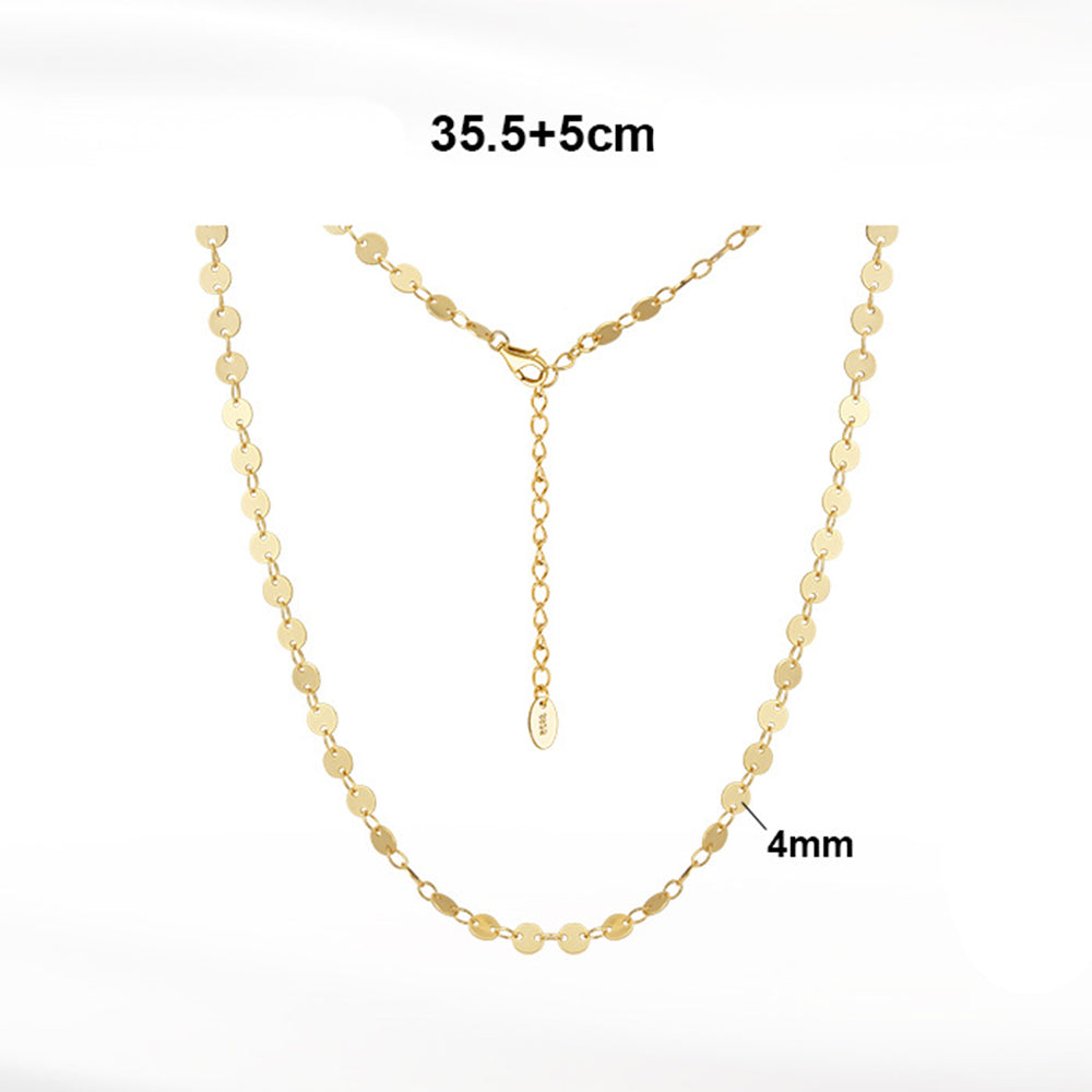 925 Sterling Silver Flat Mirror Chain