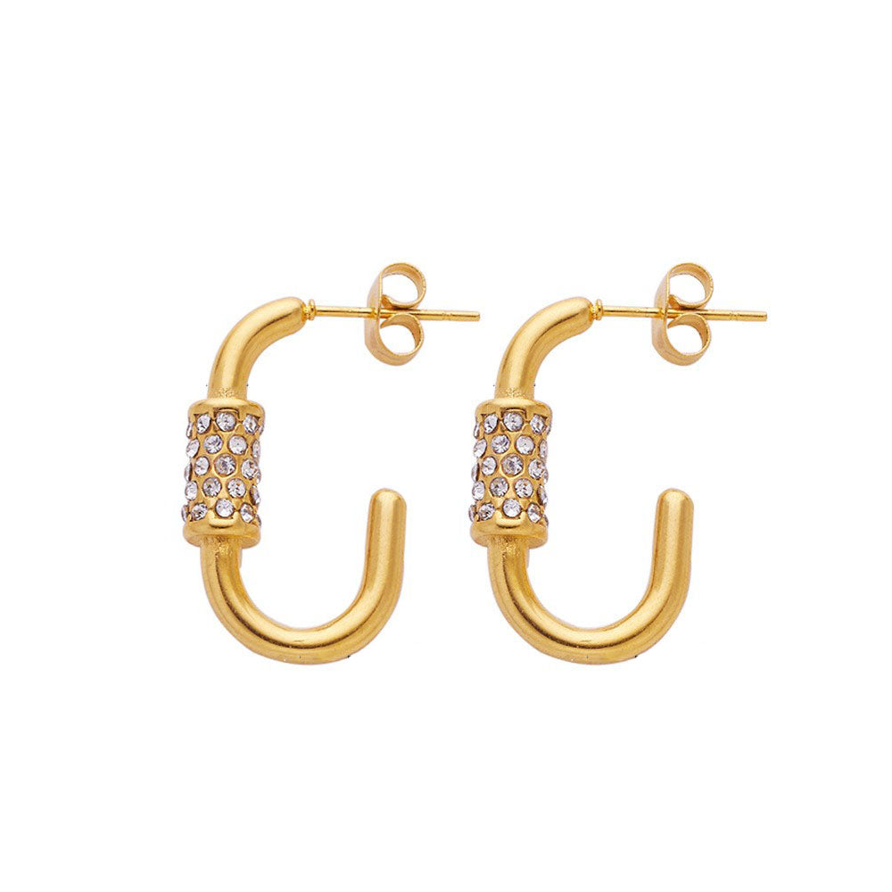 Stainless Steel Fashion Hoop Earrings