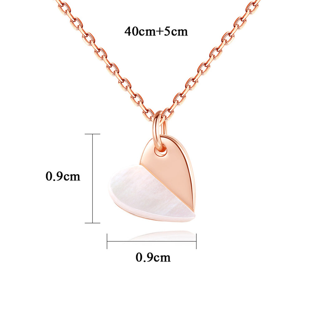 925 Sterling Silver Heart Necklace Fashion Jewelry Gift for Women Girls