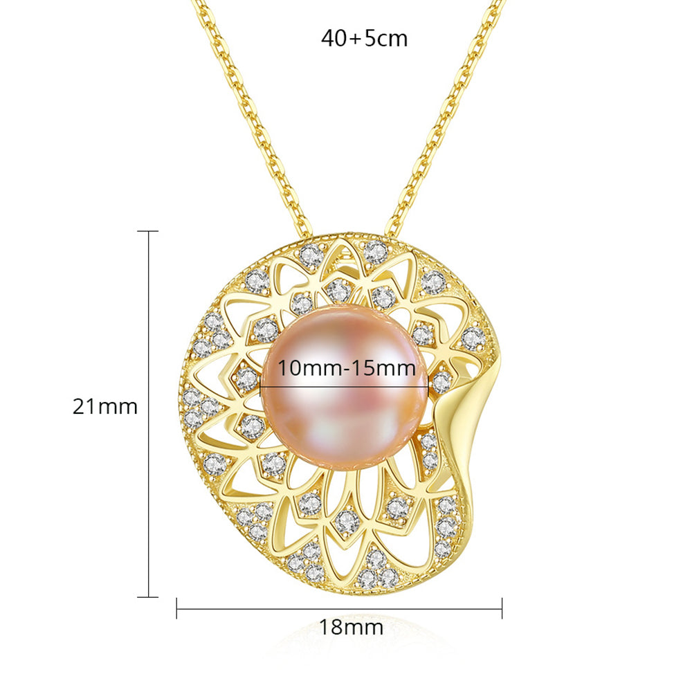 925 Sterling Silver Natural Pearl Drop Necklace Fashion Jewelry Gift for Women Girls