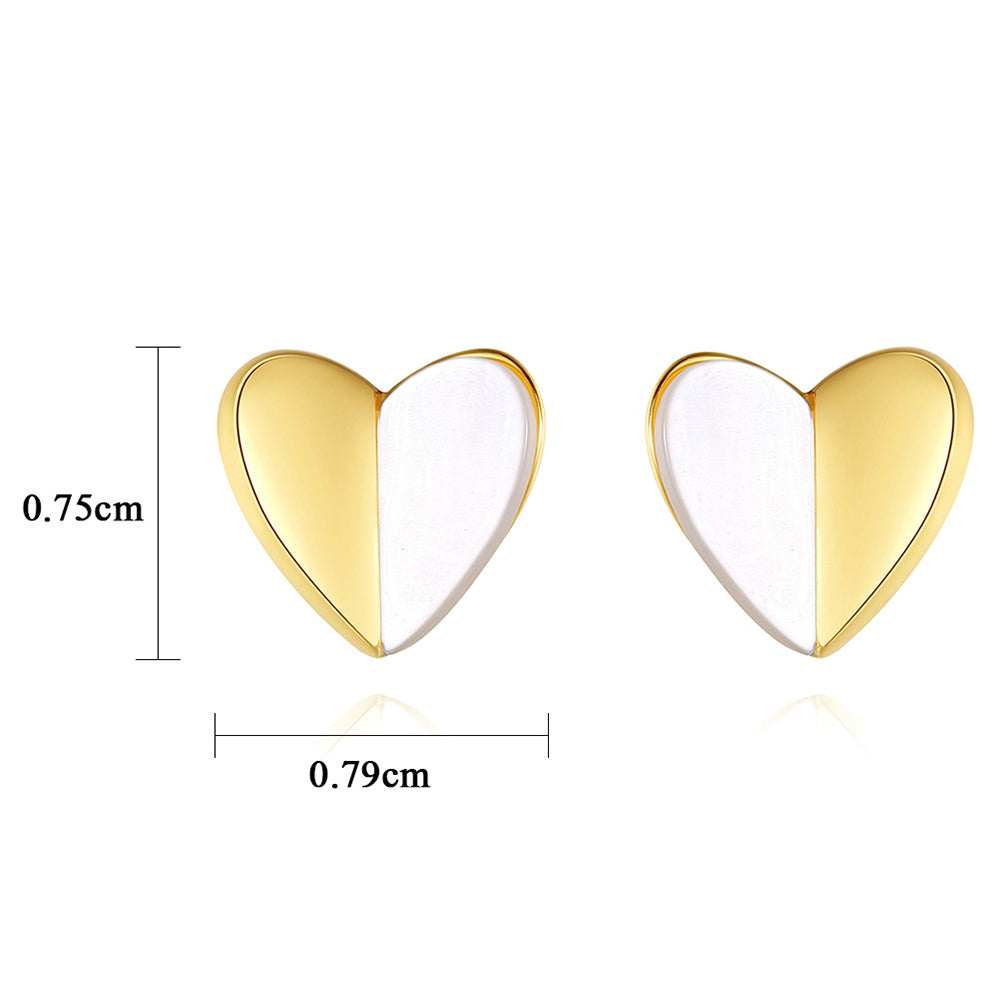 925 Sterling Silver Heart Earrings Fashion Jewelry Gift for Women Girls