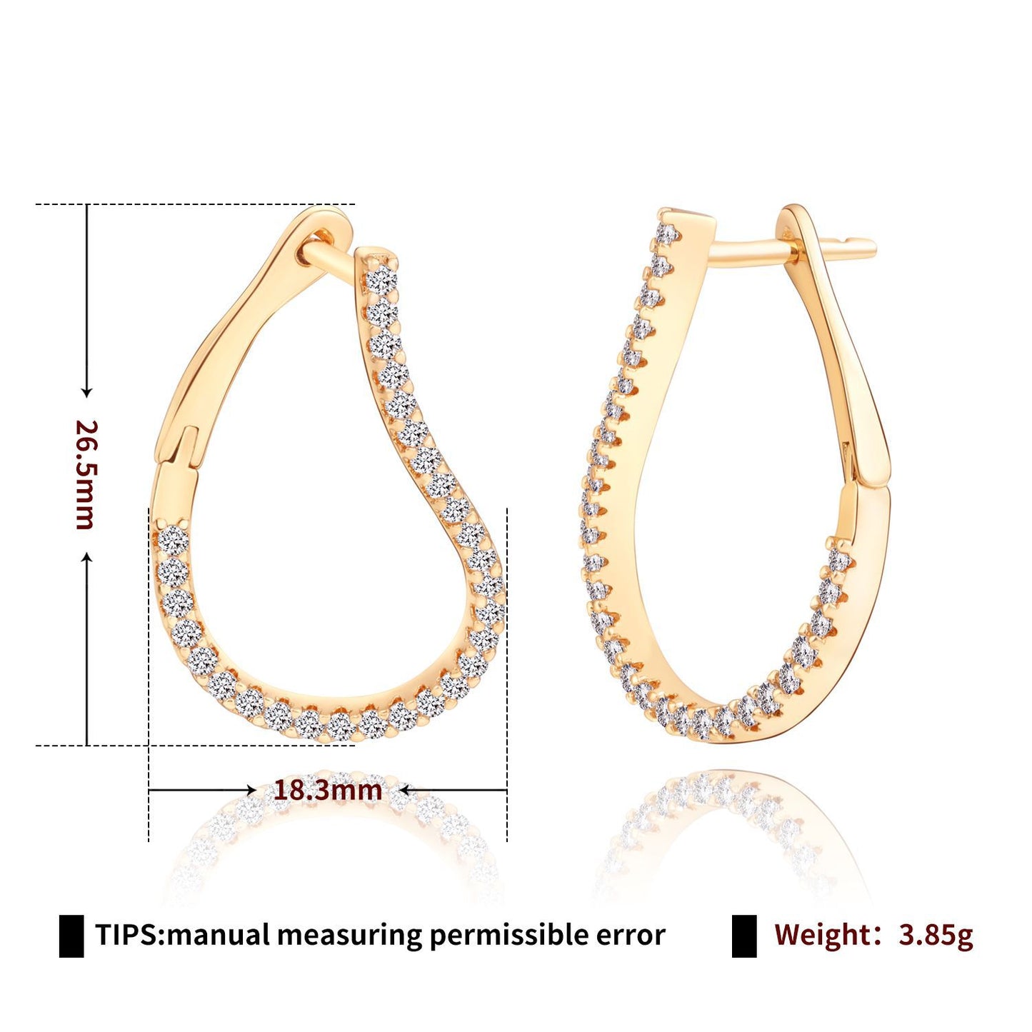 Brass With Plated Fashion Jewelry Earrings