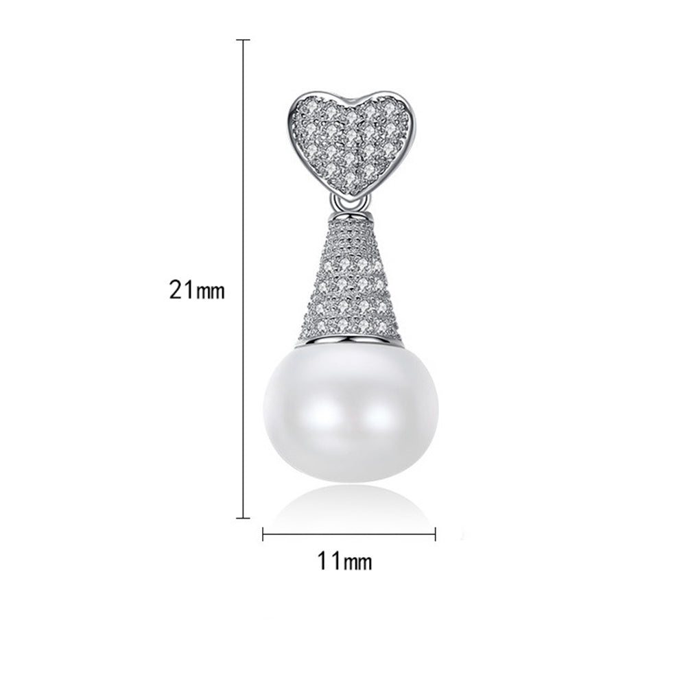 925 Sterling Silver Natural Pearl Drop Earrings Fashion Jewelry Gift for Women Girls