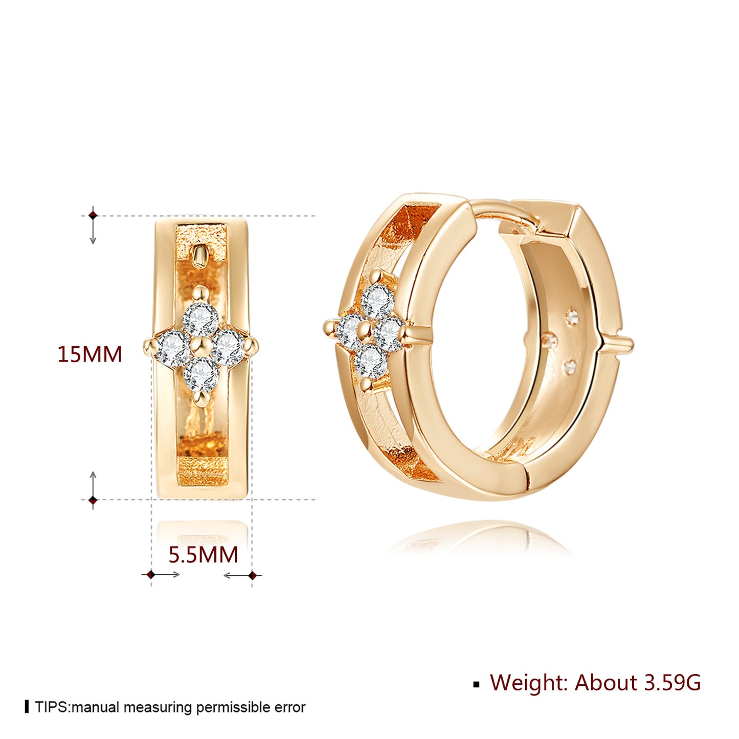 Brass With Plated Fashion Jewelry Earrings