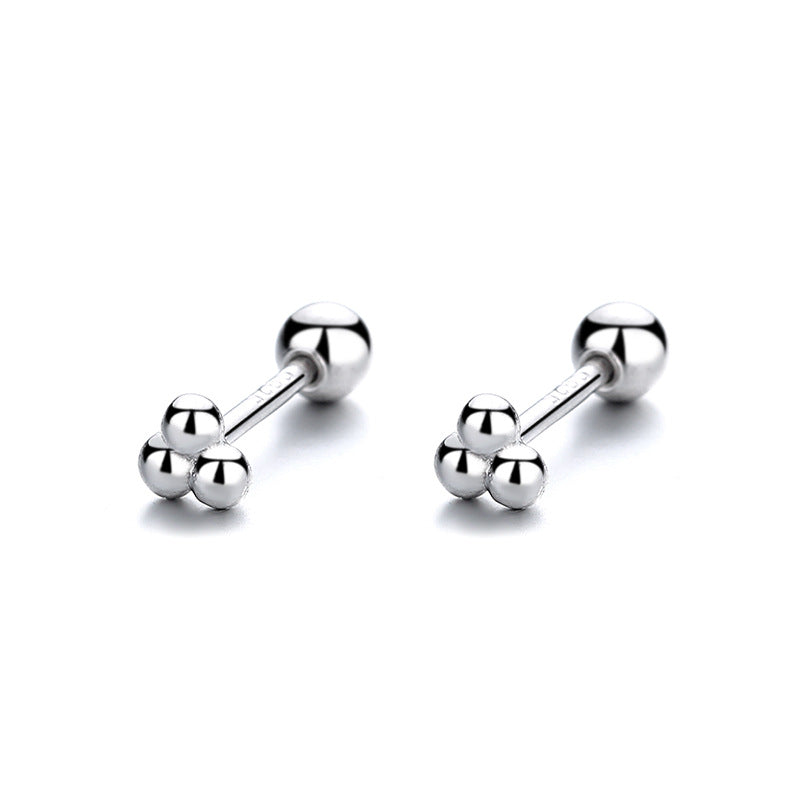 925 Sterling Silver Screw Back Stud Earrings