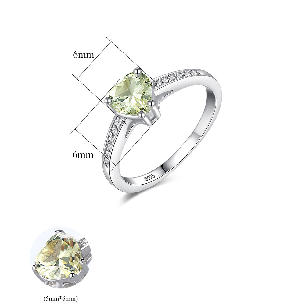 925 Sterling Silver Heart Ring Fashion Jewelry Gift for Women Girls