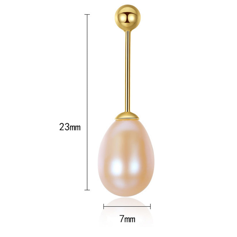 925 Sterling Silver Natural Pearl Drop Earrings Fashion Jewelry Gift for Women Girls