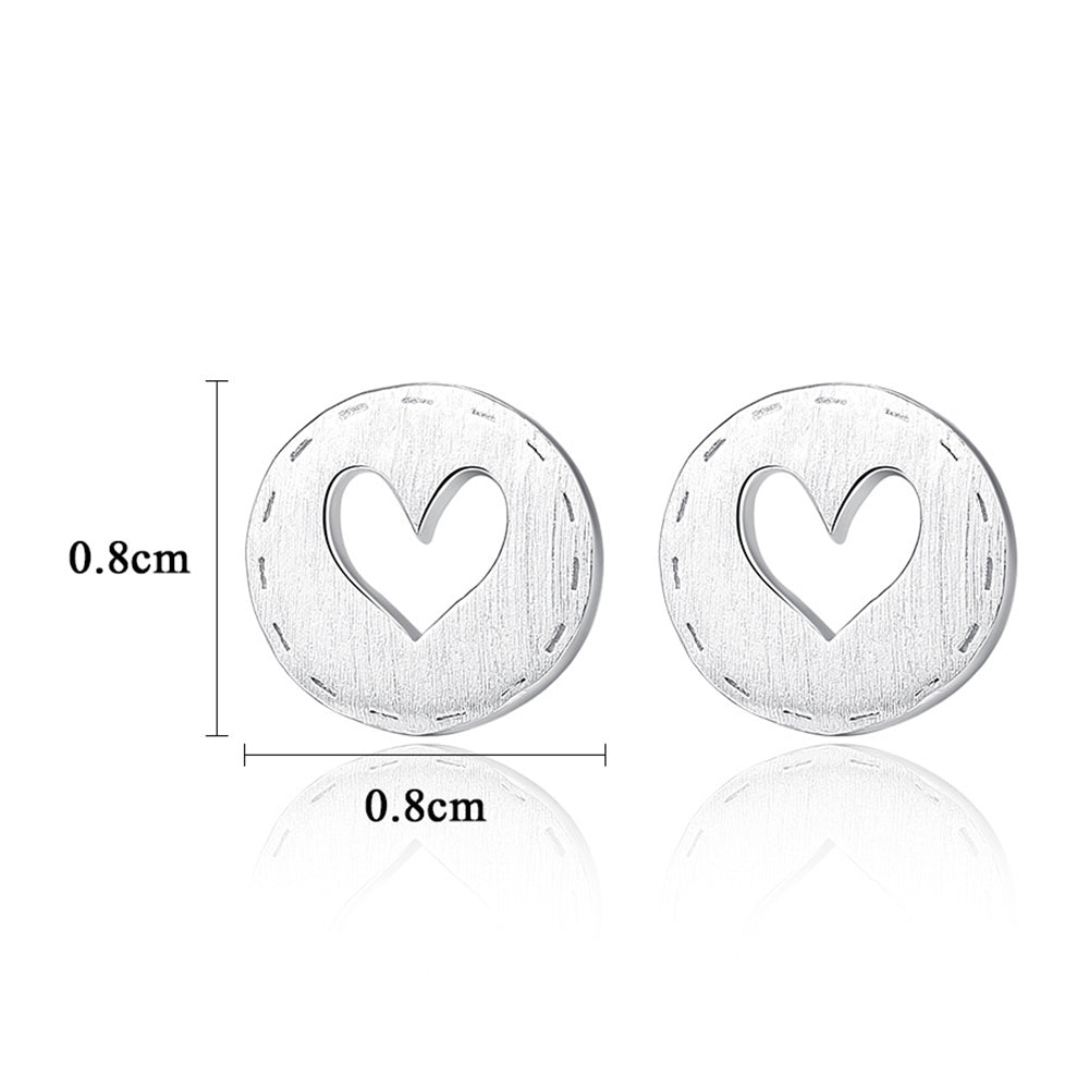 925 Sterling Silver Heart Earrings Fashion Jewelry Gift for Women Girls