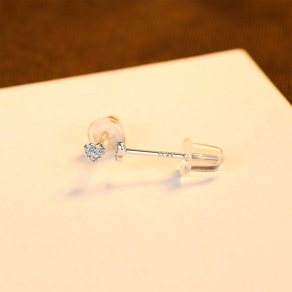 925 Sterling Silver Heart Earrings Fashion Jewelry Gift for Women Girls