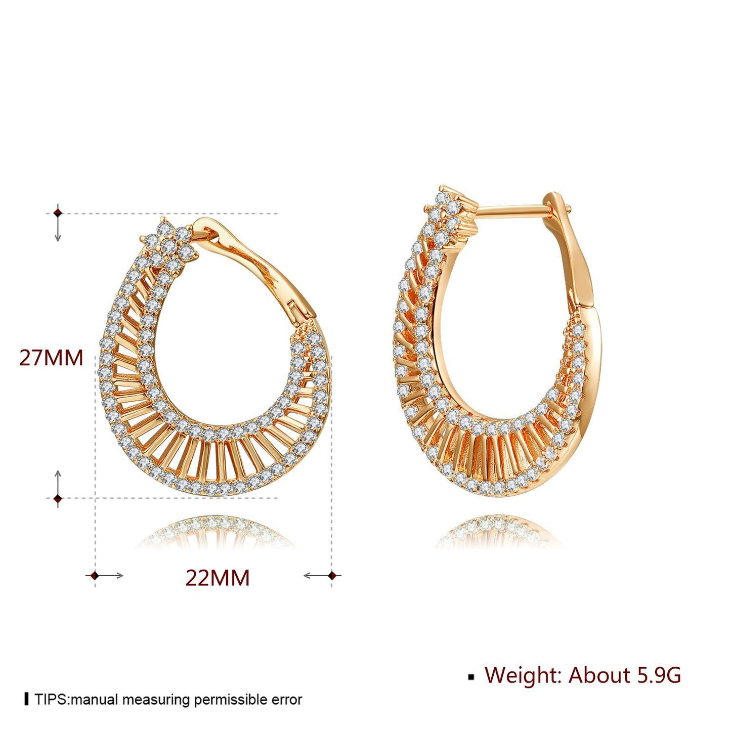 Brass With Plated Fashion Jewelry Earrings