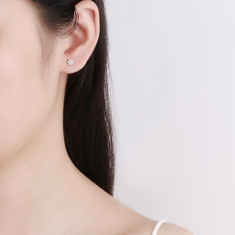 925 Sterling Silver Screw Back Stud Earrings