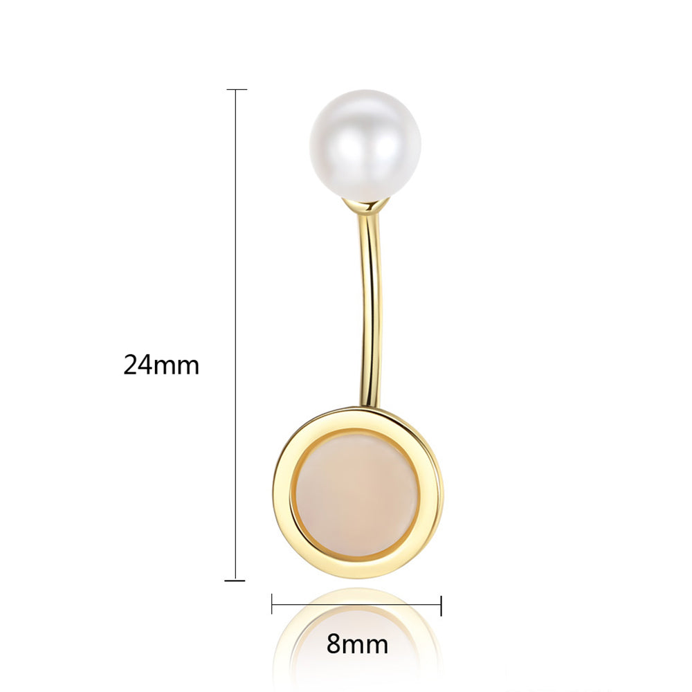 925 Sterling Silver Natural Pearl Drop Earrings Fashion Jewelry Gift for Women Girls