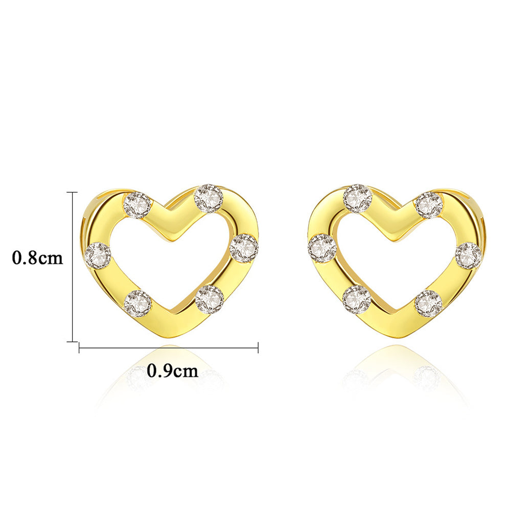 925 Sterling Silver Heart Earrings Fashion Jewelry Gift for Women Girls