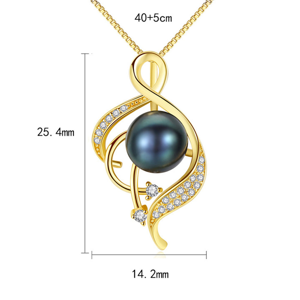 925 Sterling Silver Natural Pearl Drop Necklace Fashion Jewelry Gift for Women Girls
