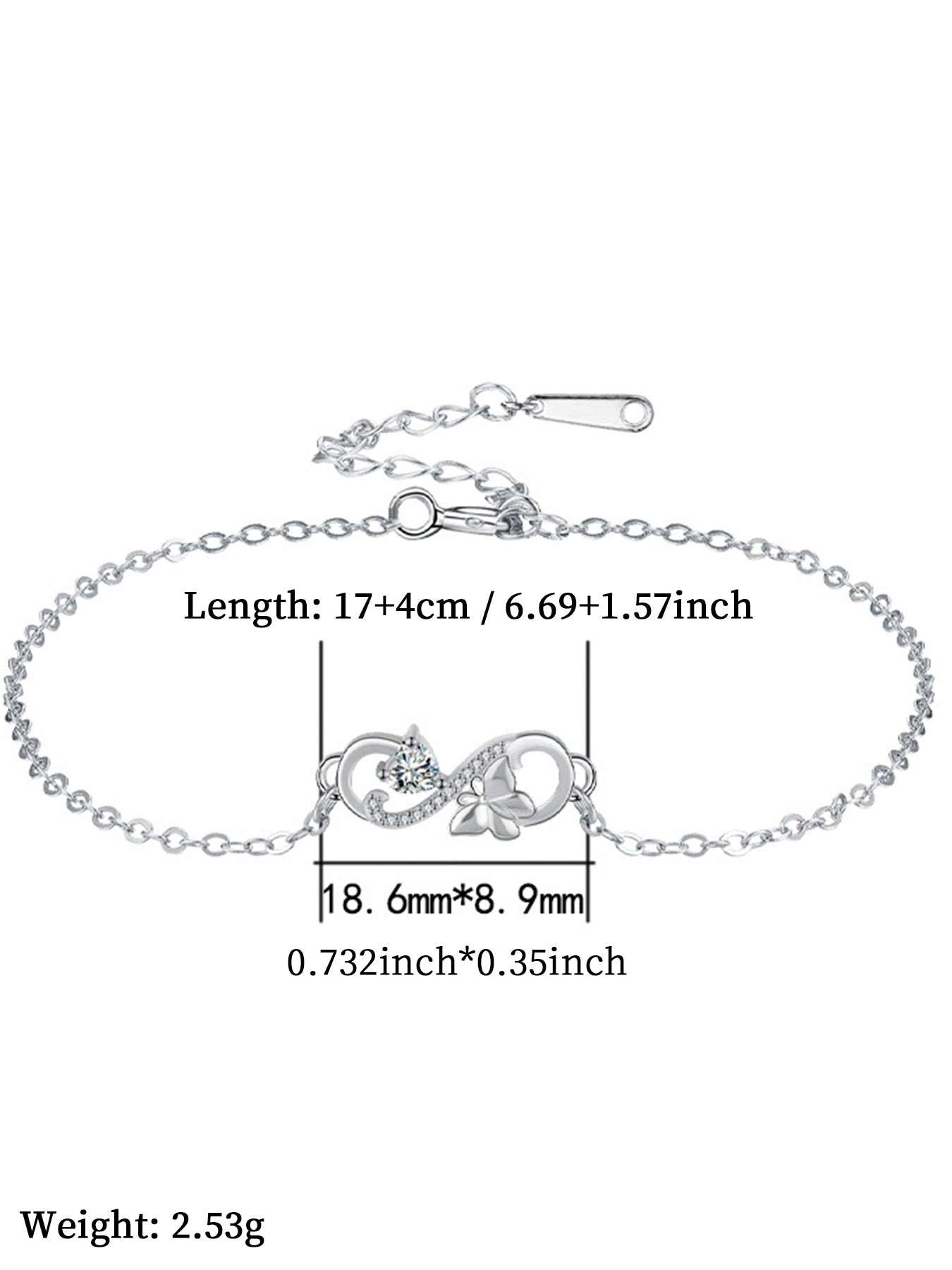 Butterfly Design Bracelet, Fashionable Jewelry for Women & Girls, Trendy All-match & Exquisite Jewelry for Birthday Gift