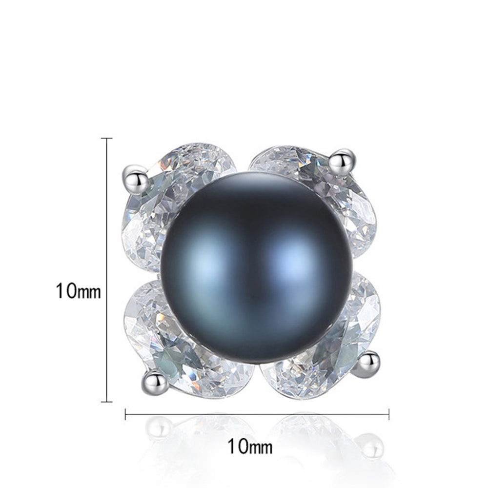 925 Sterling Silver Natural Pearl Drop Earrings Fashion Jewelry Gift for Women Girls