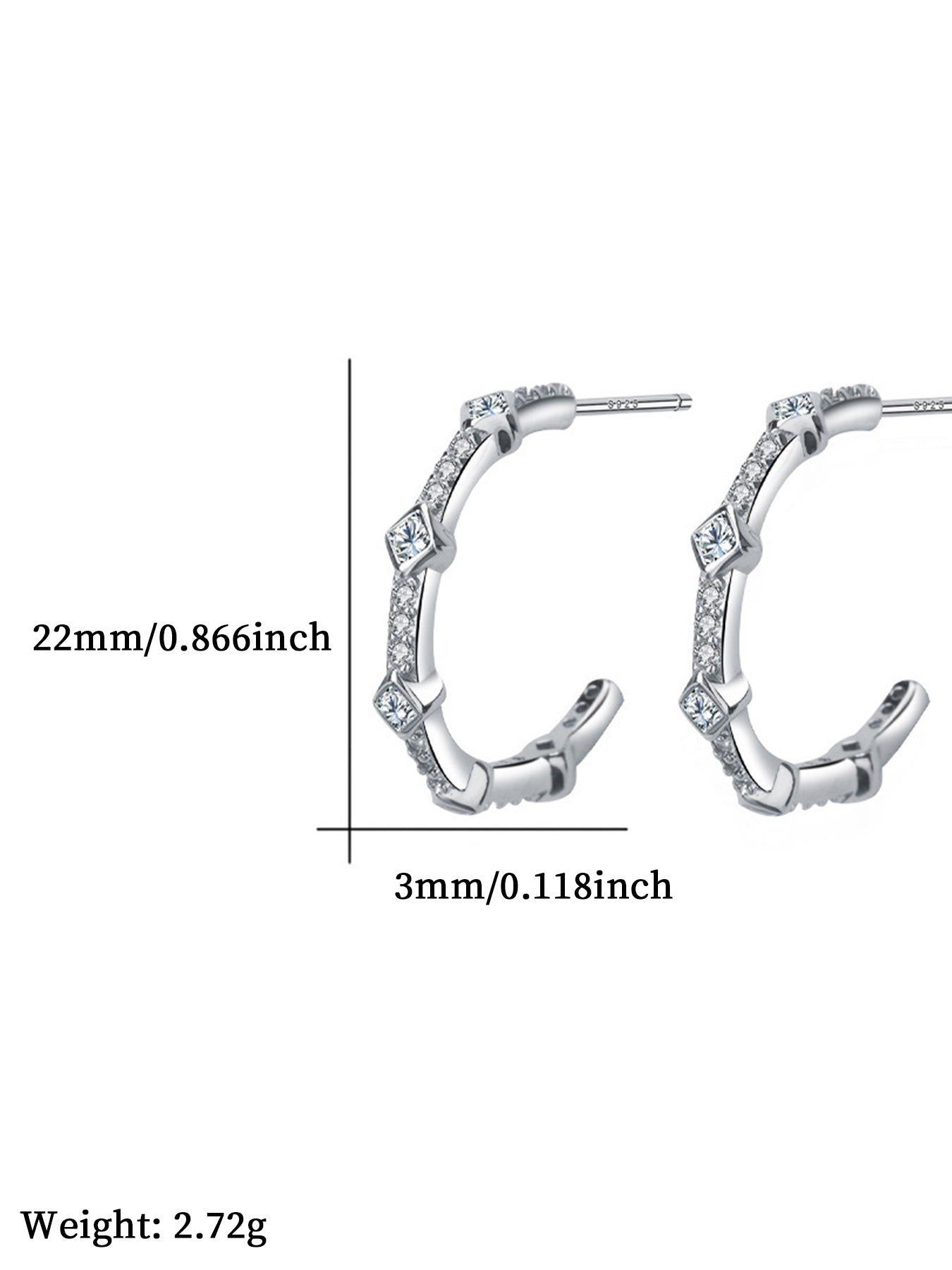 Half Hoop Earrings, Fashionable Earrings for Women, Trendy All-match & Exquisite Jewelry for Birthday Gift