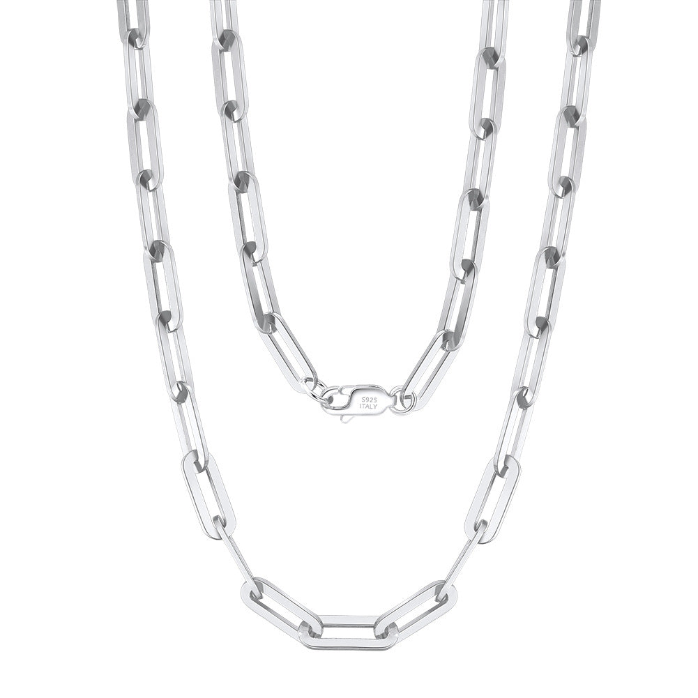 925 Sterling Silver Link Chain 1.8*4.2mm 2.2*6mm 3.0*9.3mm 4.5*12mm