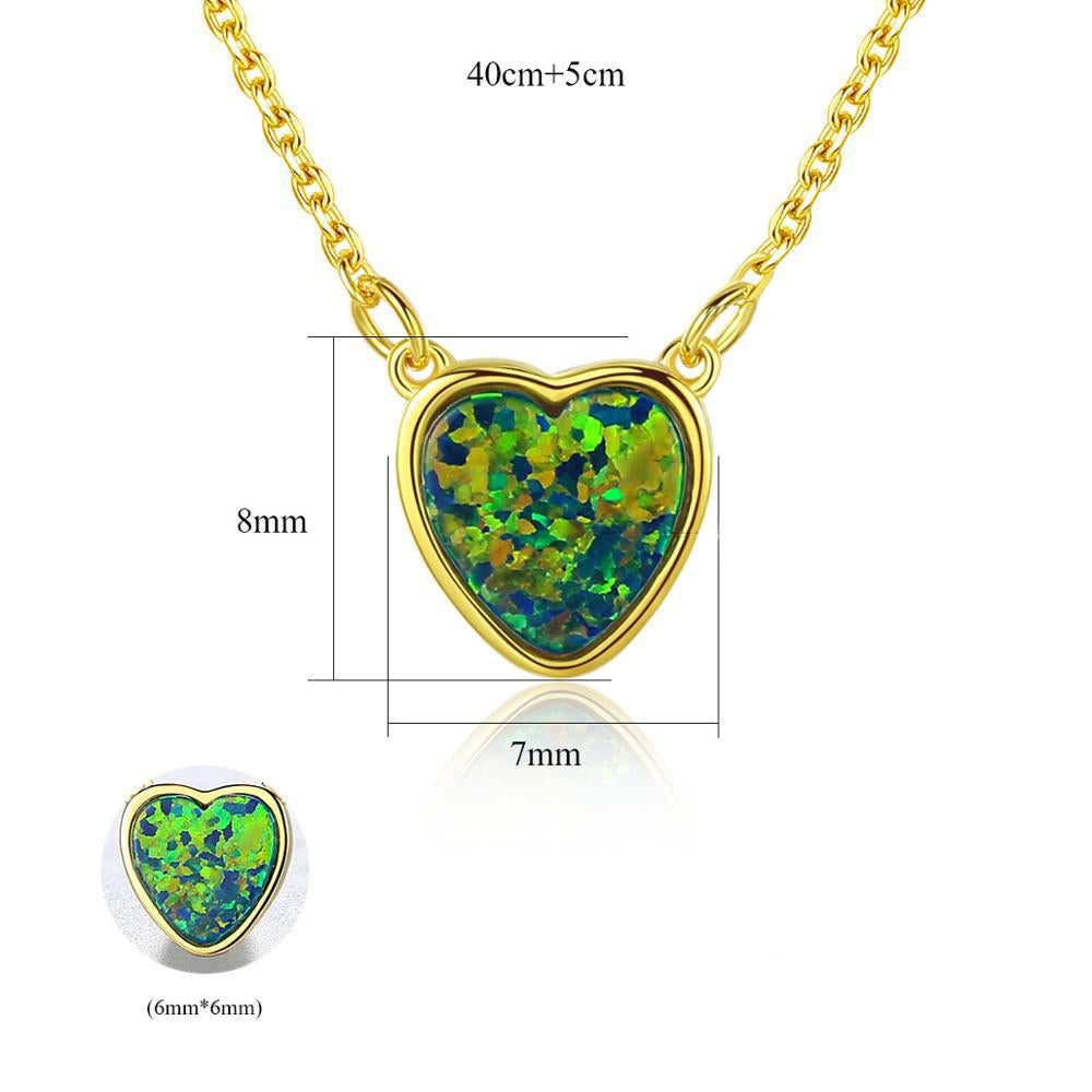 925 Sterling Silver Heart Necklace Fashion Jewelry Gift for Women Girls