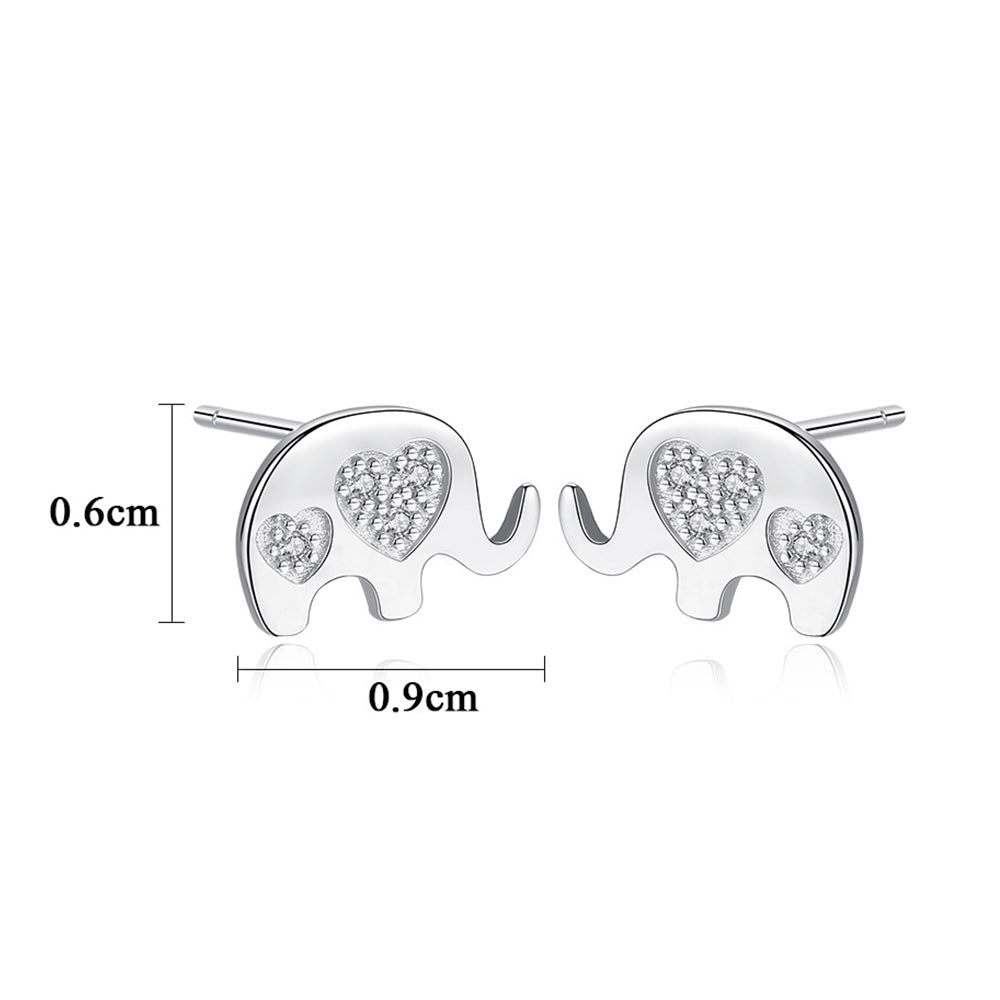 925 Sterling Silver Elephant Earrings Fashion Jewelry Gift for Women Girls