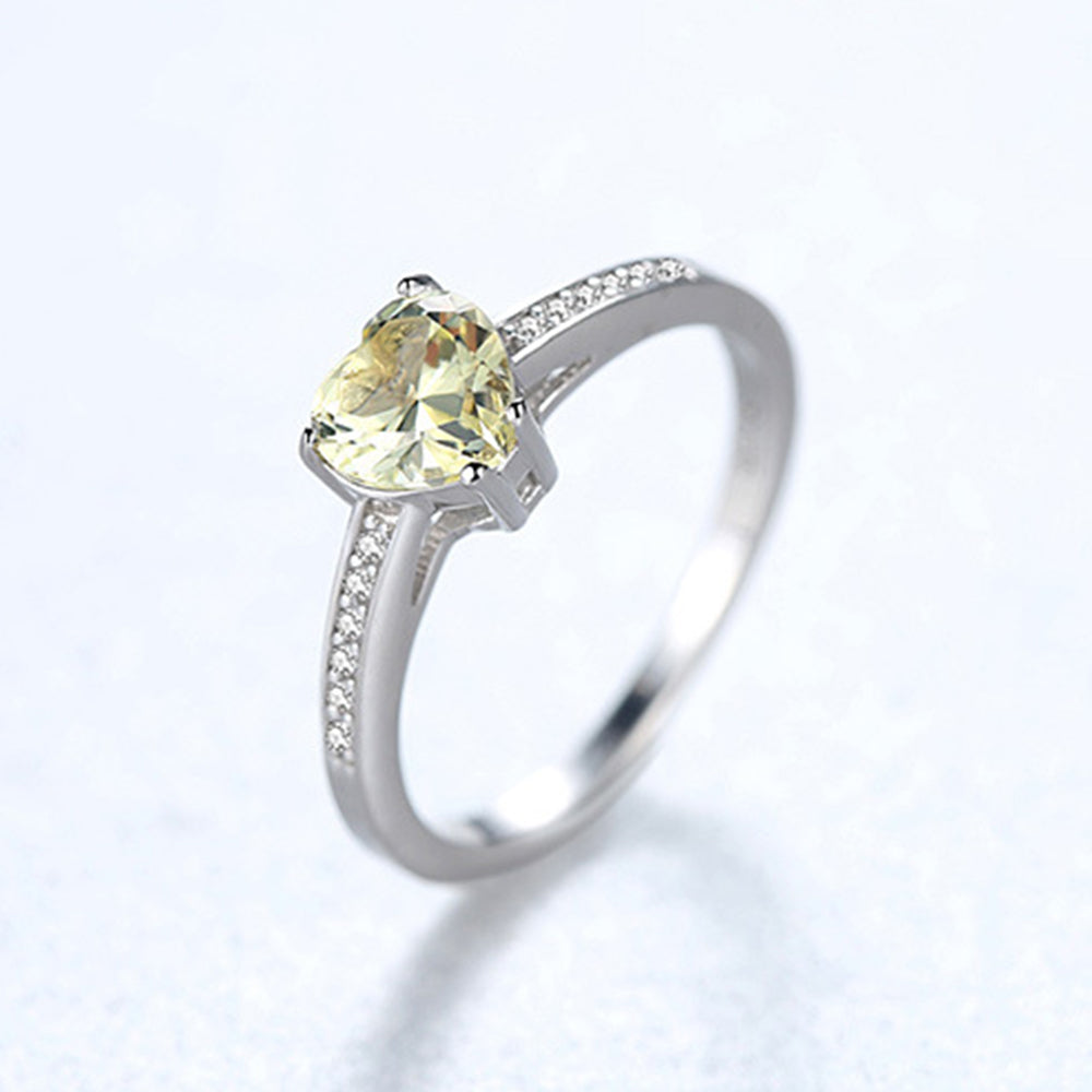 925 Sterling Silver Heart Ring Fashion Jewelry Gift for Women Girls