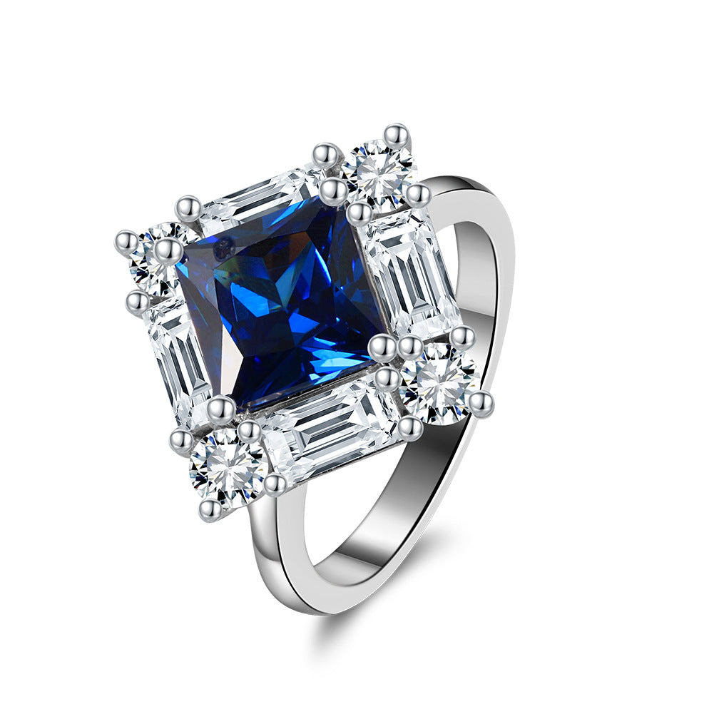 925 Sterling Silver Zircon Ring