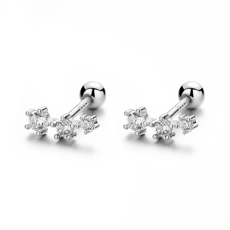 925 Sterling Silver Screw Back Stud Earrings