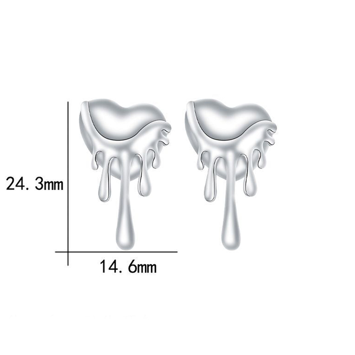 Copper With Silver Plated Fashion Jewelry Earrings