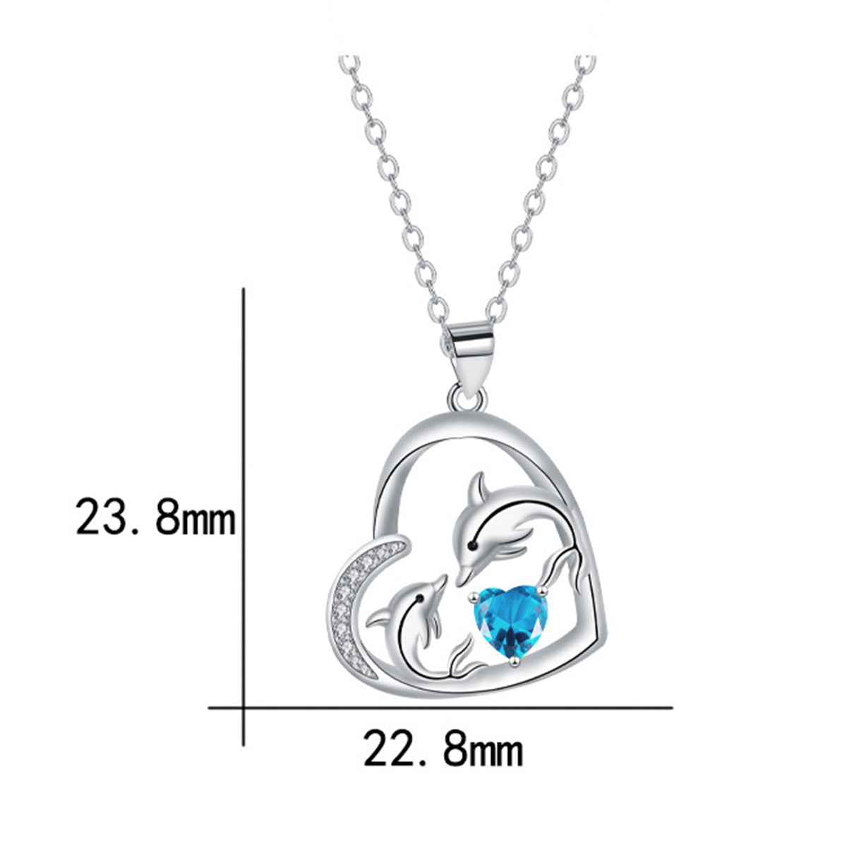 Copper With Silver Plated Heart Pendant Necklace