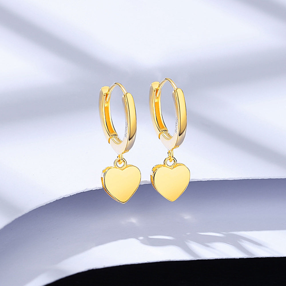 925 Sterling Silver Heart Earrings Fashion Jewelry Gift for Women Girls