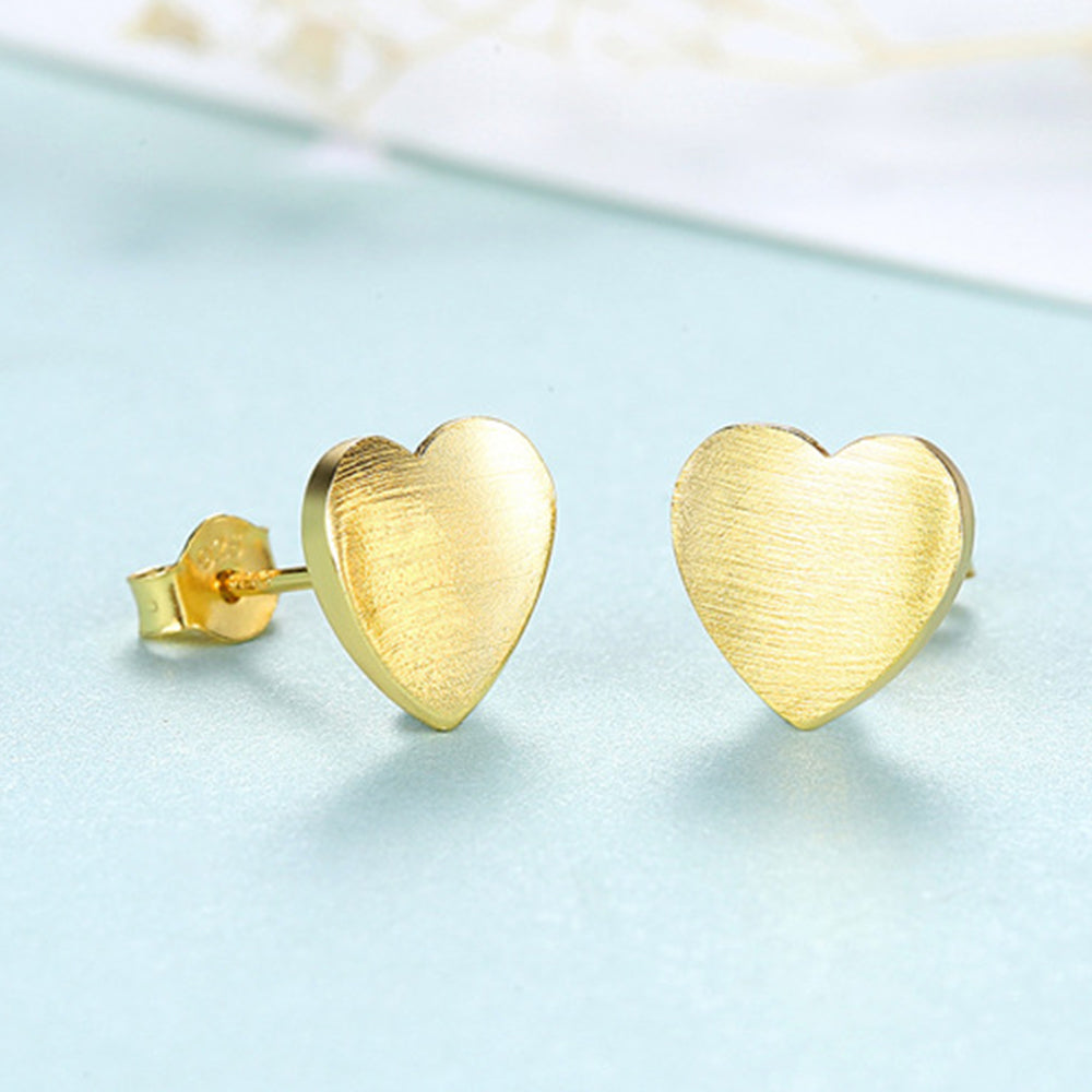 925 Sterling Silver Heart Earrings Fashion Jewelry Gift for Women Girls