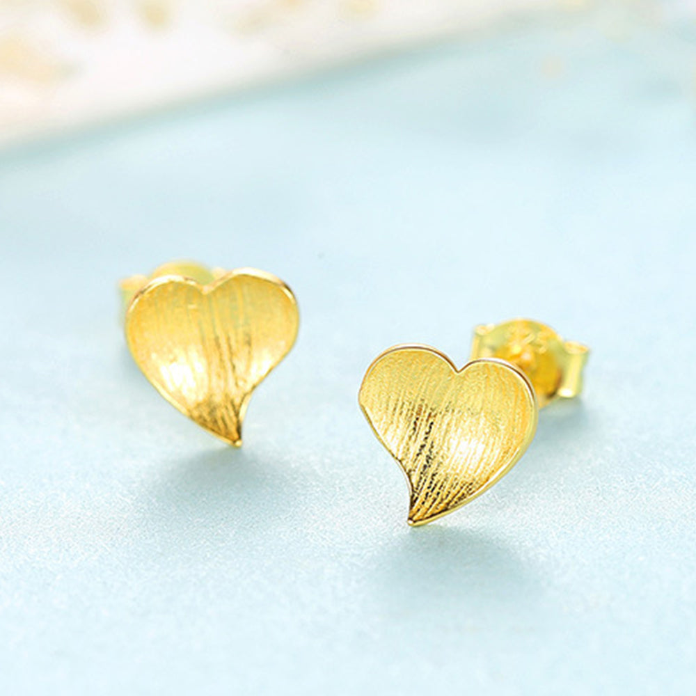 925 Sterling Silver Heart Earrings Fashion Jewelry Gift for Women Girls