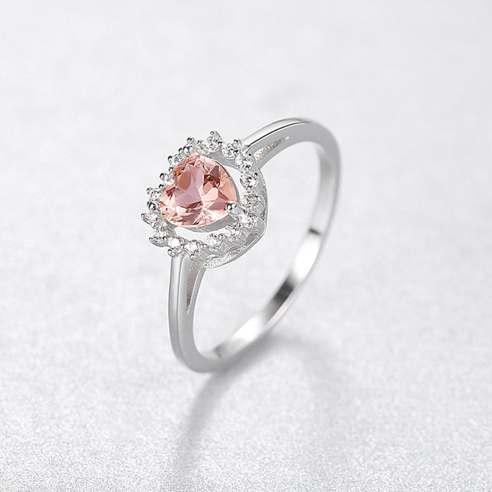 925 Sterling Silver Heart Ring Fashion Jewelry Gift for Women Girls
