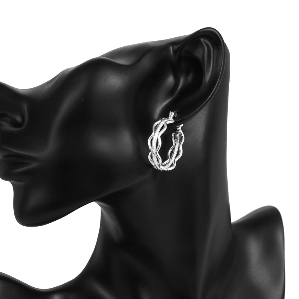 Brass With Plated Fashion Jewelry Earrings