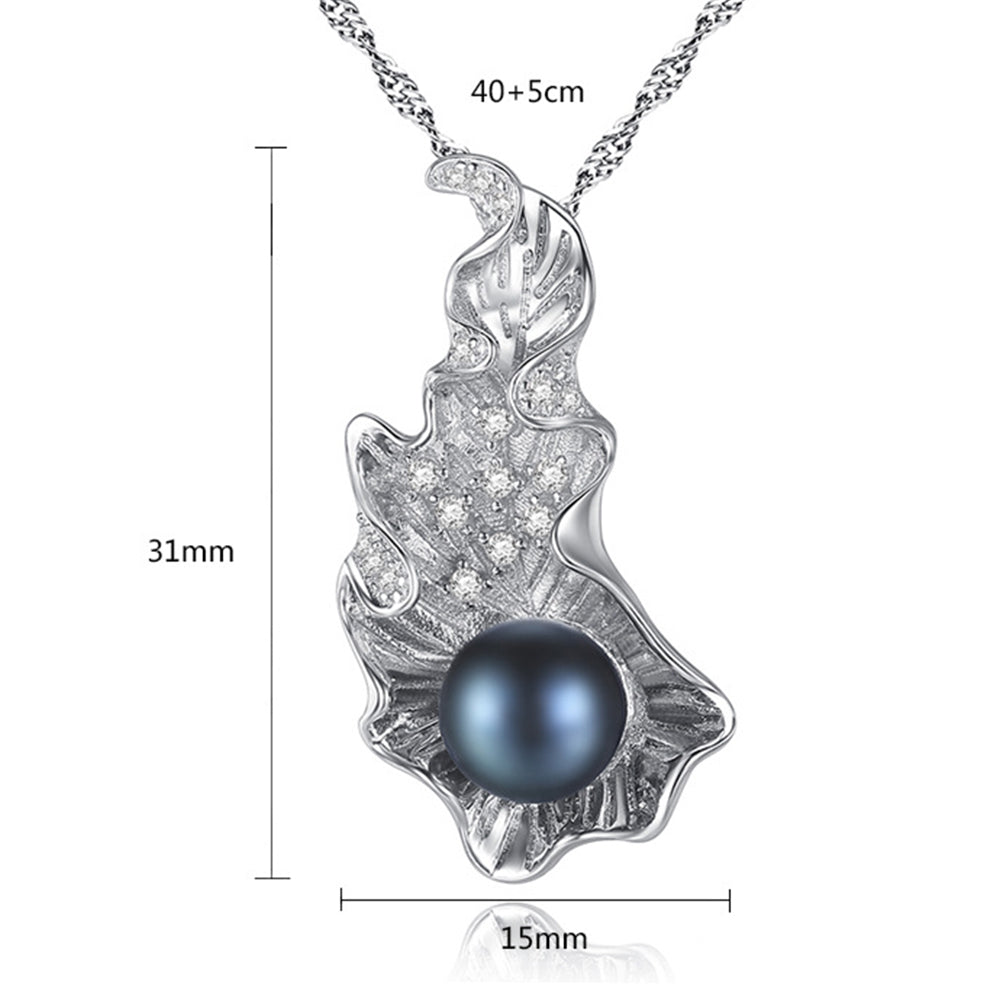 925 Sterling Silver Natural Pearl Drop Necklace Fashion Jewelry Gift for Women Girls