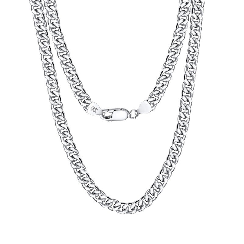925 Sterling Silver Cuban Chain 3.6mm 5.0mm 7.0mm